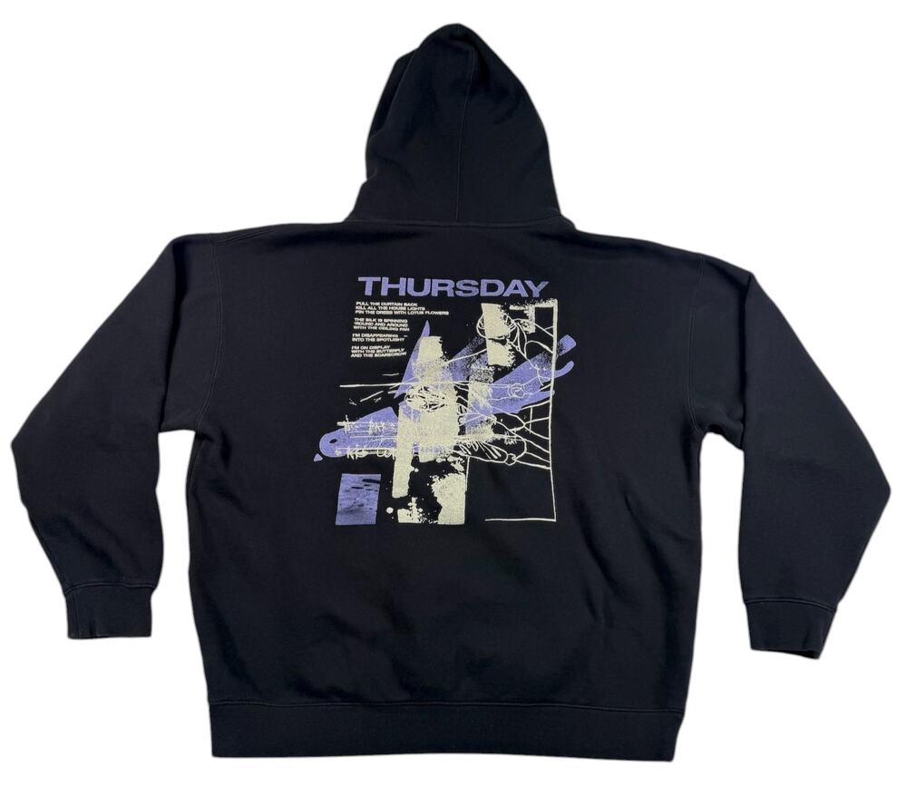 Thursday Hoodie Men's XL / 2XL Y2K Vintage M. Shepard Lyrics EMO RARE